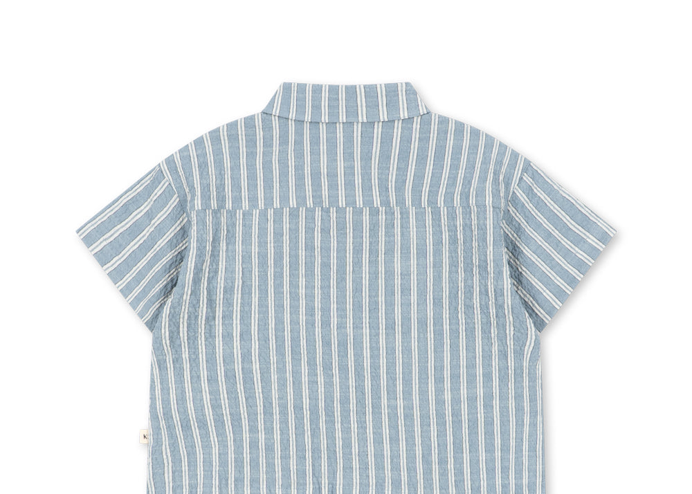 Konges Sløjd A/S WOVEN SHORT SLEEVE SHIRTS trio bleu stripe