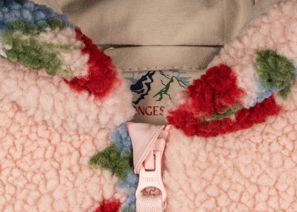 Konges Sløjd A/S Strampler mit Kaputze amarena rose