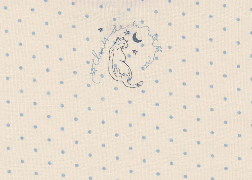 Konges Sløjd A/S Blusen - Jersey blue kitty dot