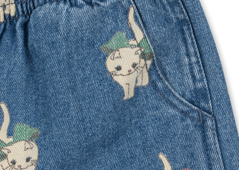 Konges Sløjd A/S Hosen - Gewebt bow kitty denim