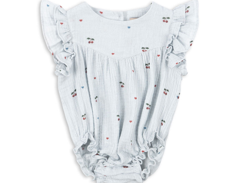 Konges Sløjd A/S WOVEN ROMPERS & JUMPSUITS cherry blue coeur