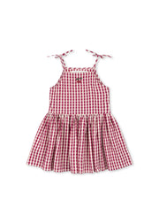 Konges Sløjd A/S WOVEN DRESSES raspberry check