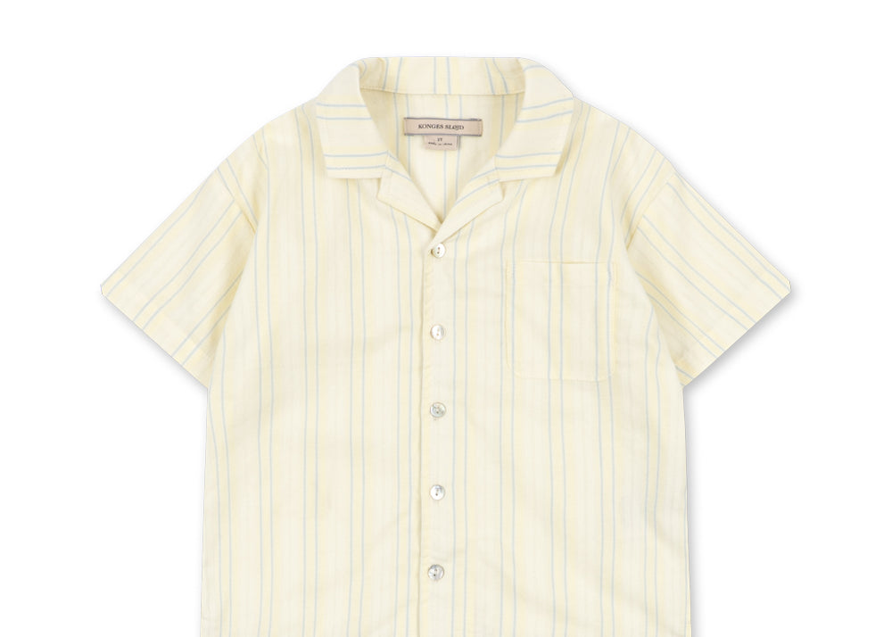 Konges Sløjd A/S WOVEN SHORT SLEEVE SHIRTS cloud stripe
