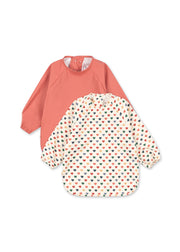 Konges Sløjd A/S DINNER BIBS coeur colore/faded rose