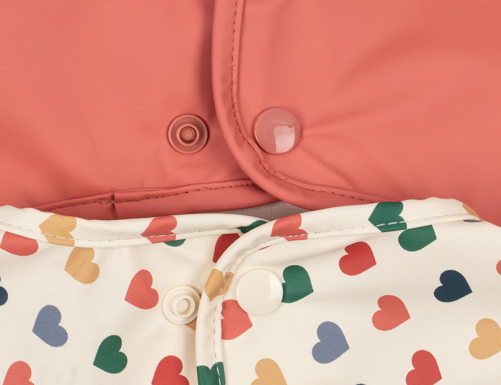 Konges Sløjd A/S DINNER BIBS coeur colore/faded rose