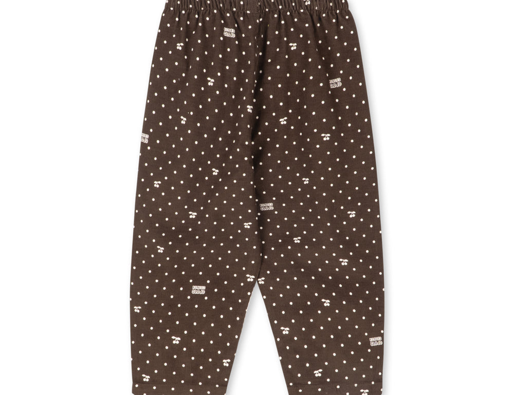 Konges Sløjd A/S WOVEN PANTS cherry dot chocolate