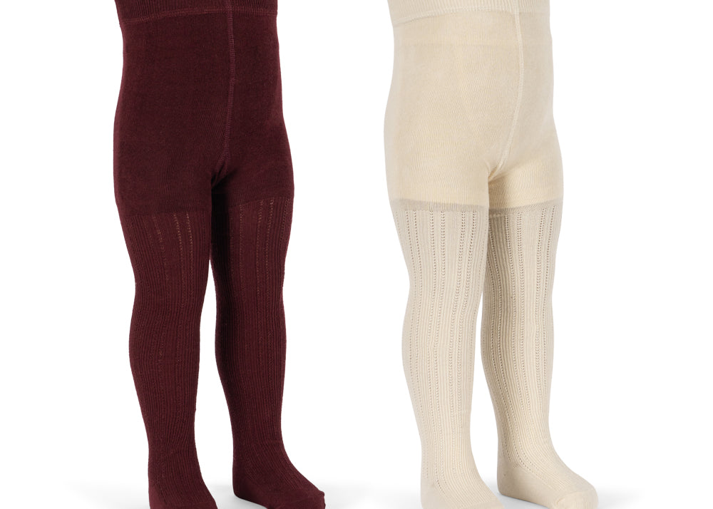 Konges Sløjd A/S STOCKINGS bordeaux/off white