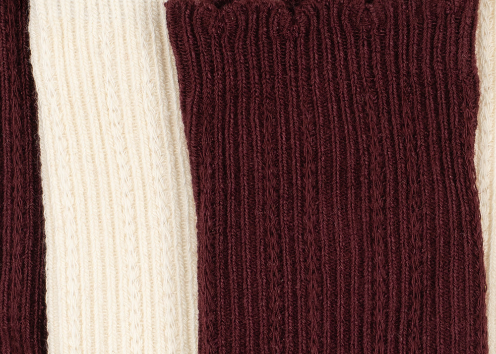 Konges Sløjd A/S SOCKS bordeaux/off white