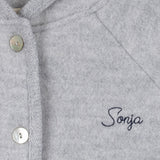 Konges Sløjd A/S Strampler mit Kaputze grey melange