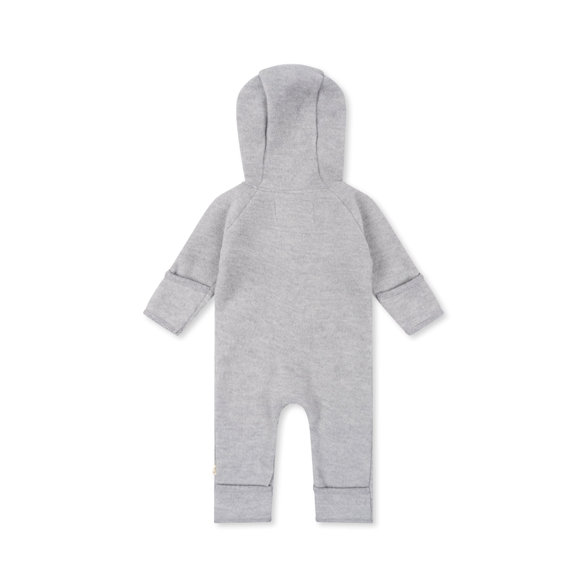 Konges Sløjd A/S Strampler mit Kaputze grey melange