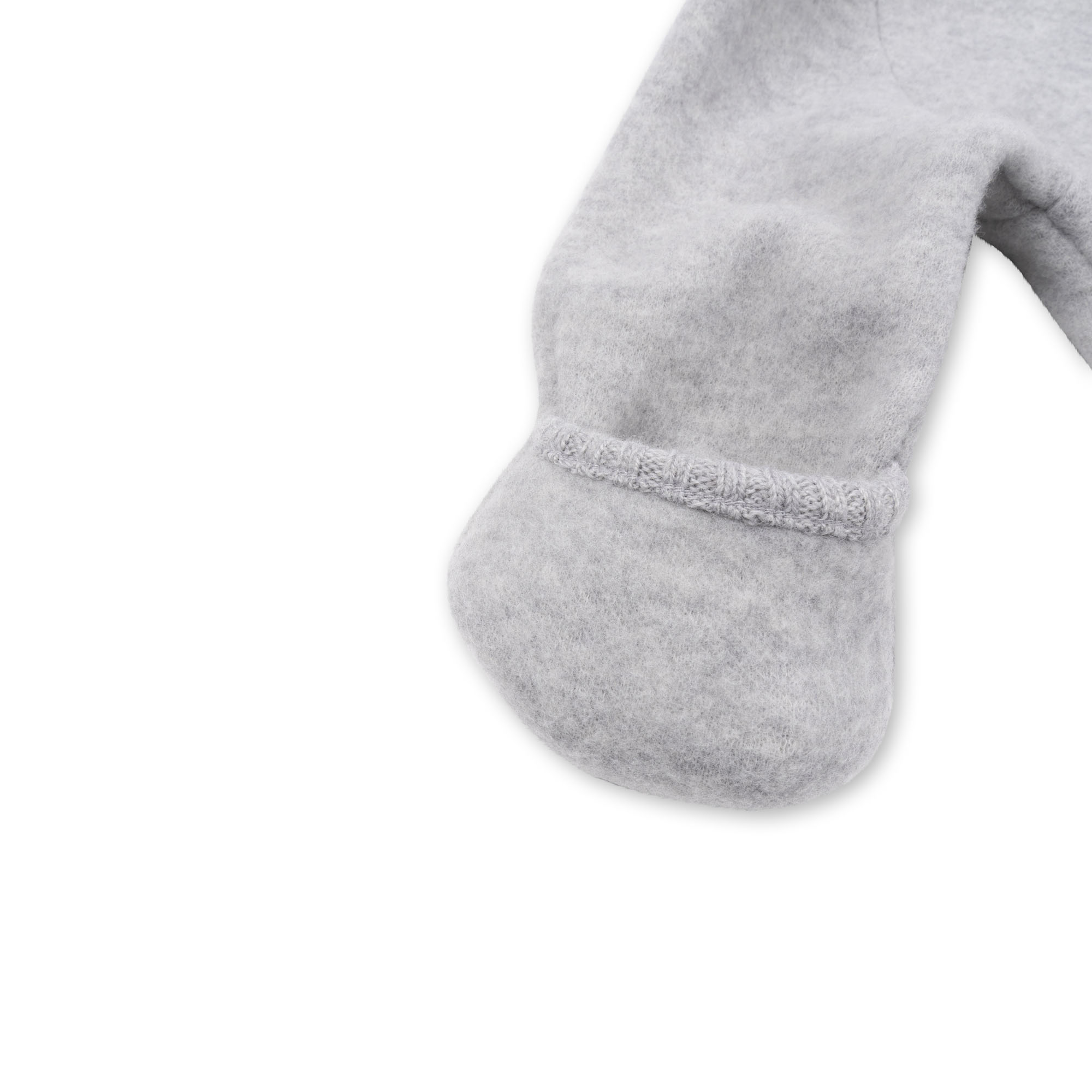 Konges Sløjd A/S Strampler mit Kaputze grey melange