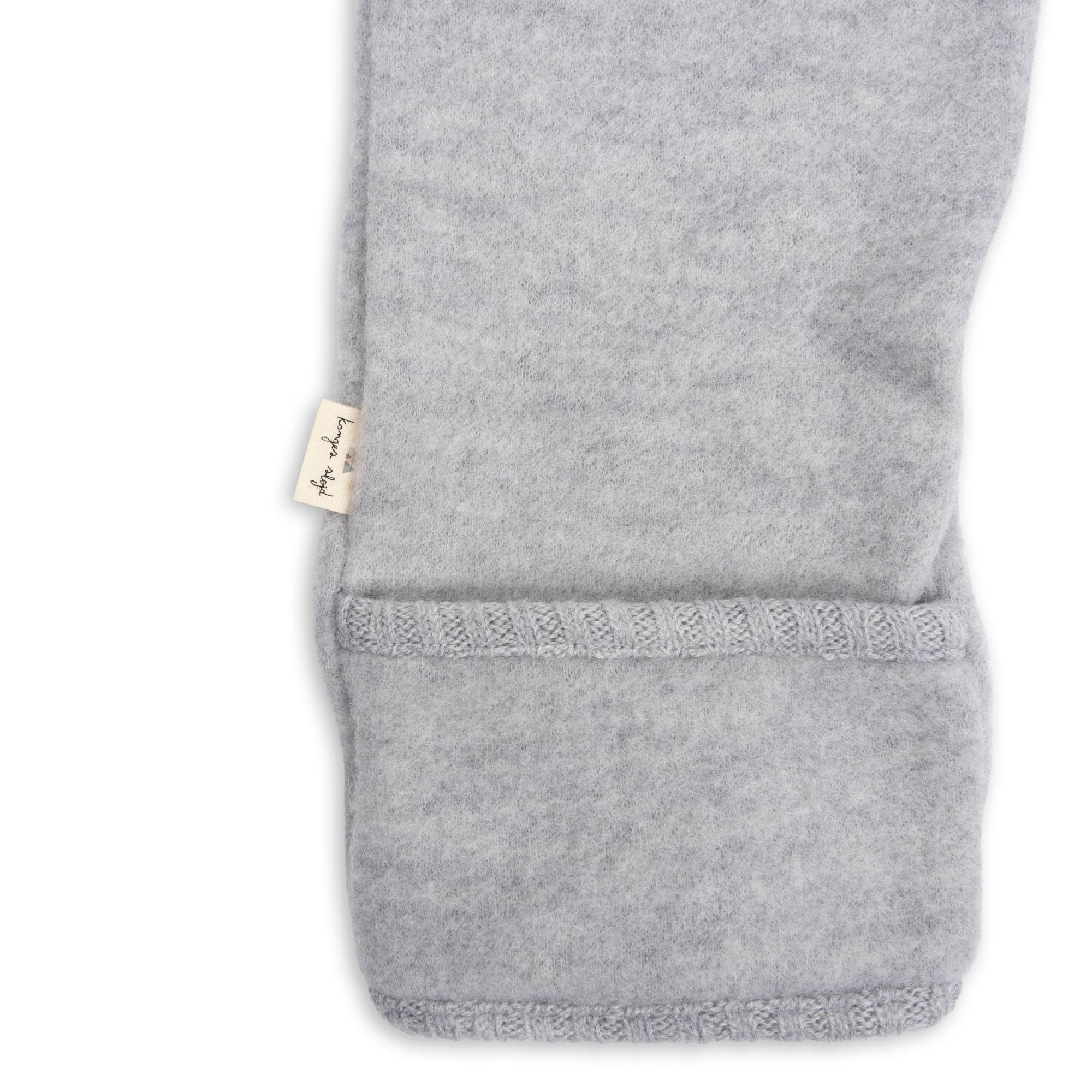 Konges Sløjd A/S Strampler mit Kaputze grey melange
