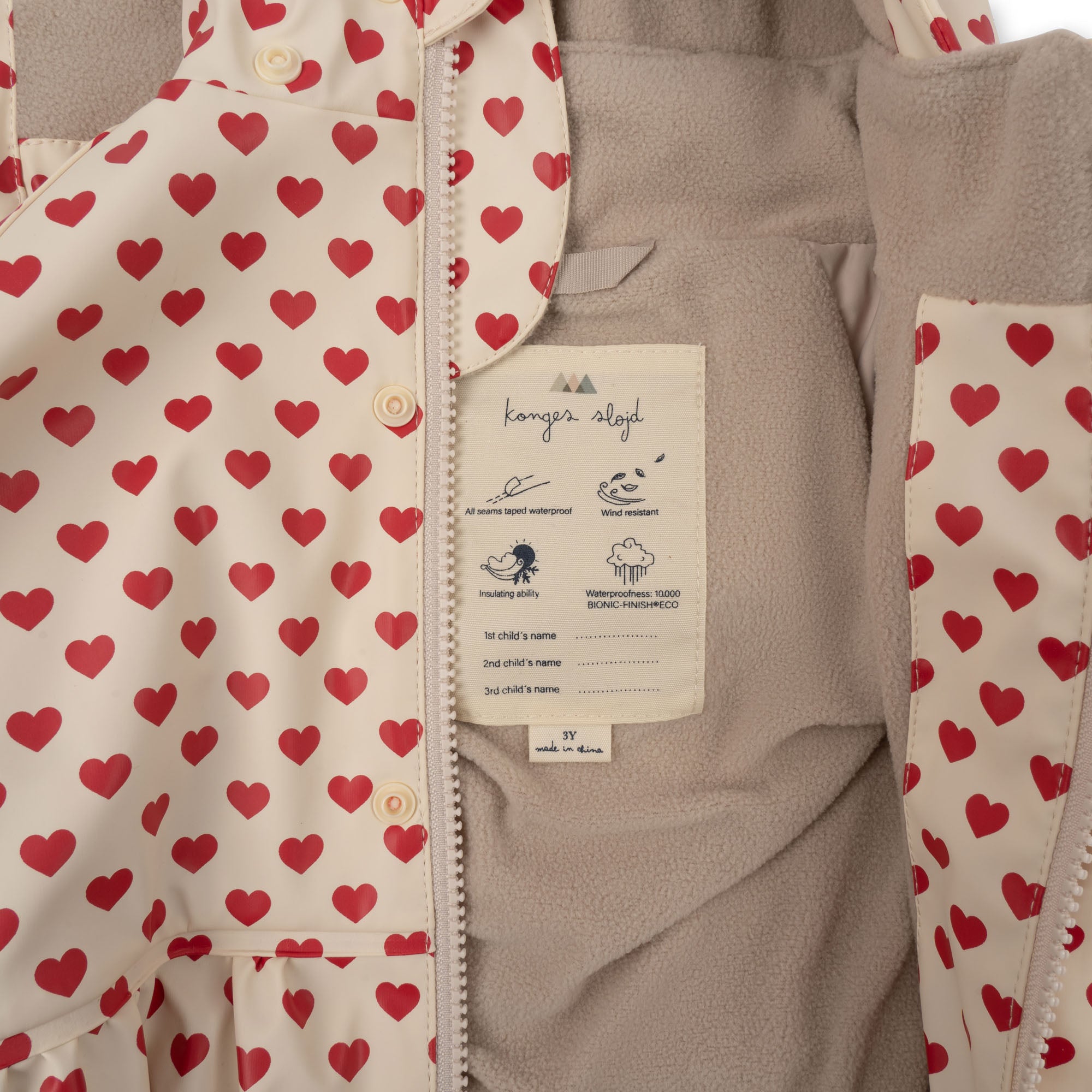 Konges Sløjd A/S Regenbekleidung coeur rouge